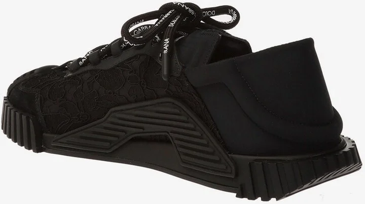 NS1 Lace-Up Canvas Sneakers with Lace Detail - Image 3