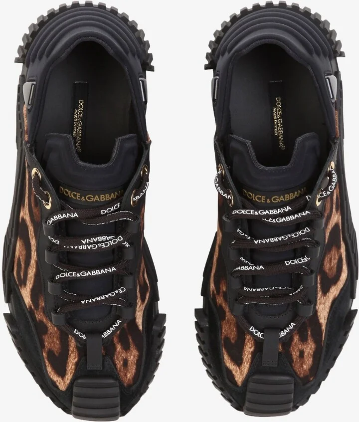NS1 Leopard Print Fabric Slip-on Sneakers - Image 2