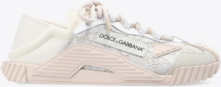 NSL Lace-Trimmed Low-Top Sneakers