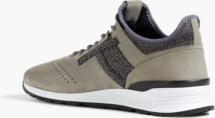 Nubuck and stretch-knit sneakers - Image 3