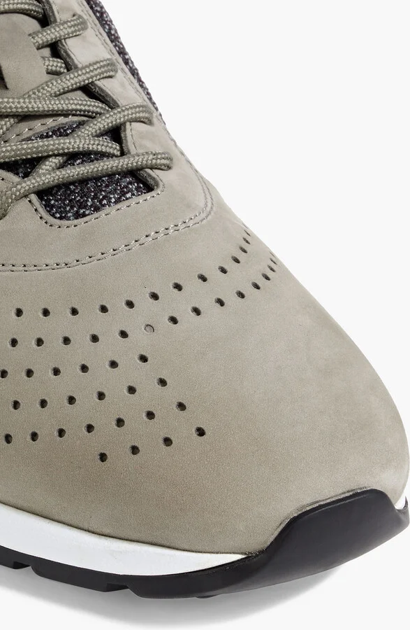 Nubuck and stretch-knit sneakers - Image 4