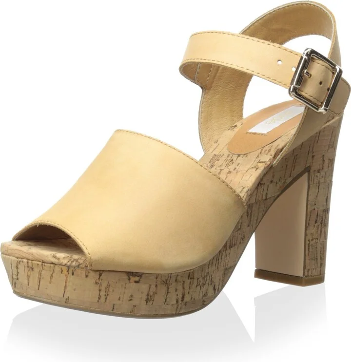 nude Women's Ascot Block Heel Sandal