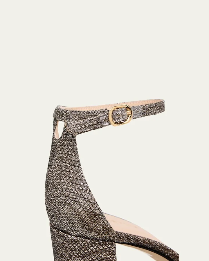 Nudist 75mm Metallic Block Sandals - Image 5