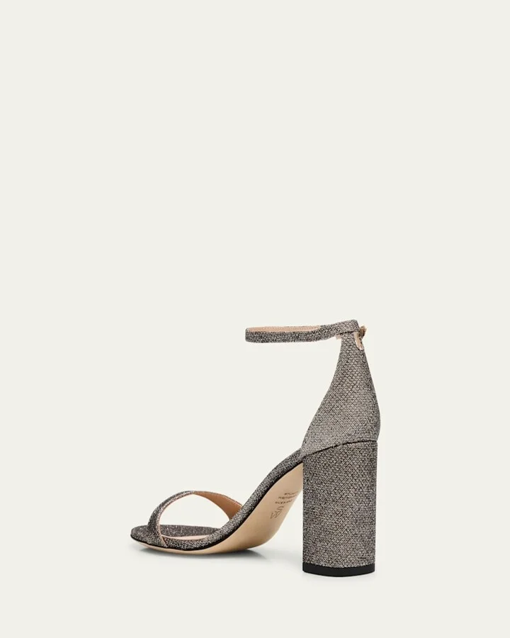 Nudist 75mm Metallic Block Sandals - Image 11