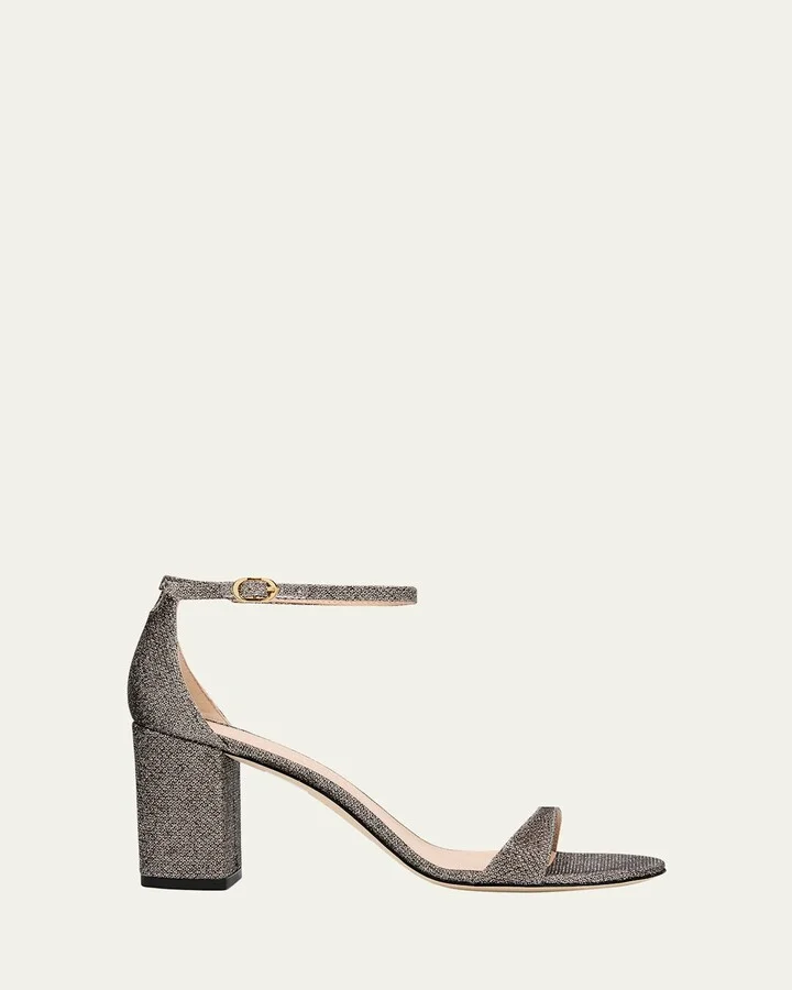 Nudist 75mm Metallic Block Sandals