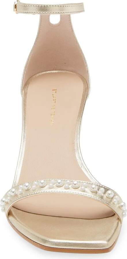 Nudist Curve Faux Pearl Demi Curve Wedge Sandal - Image 3