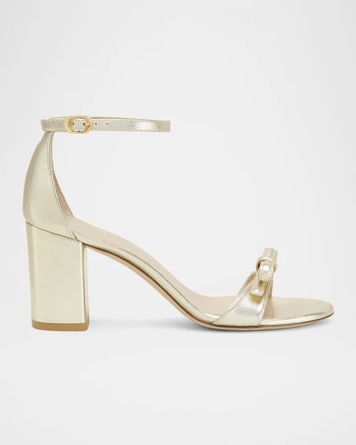 Nudist Felicity Metallic Ankle-Strap Sandals