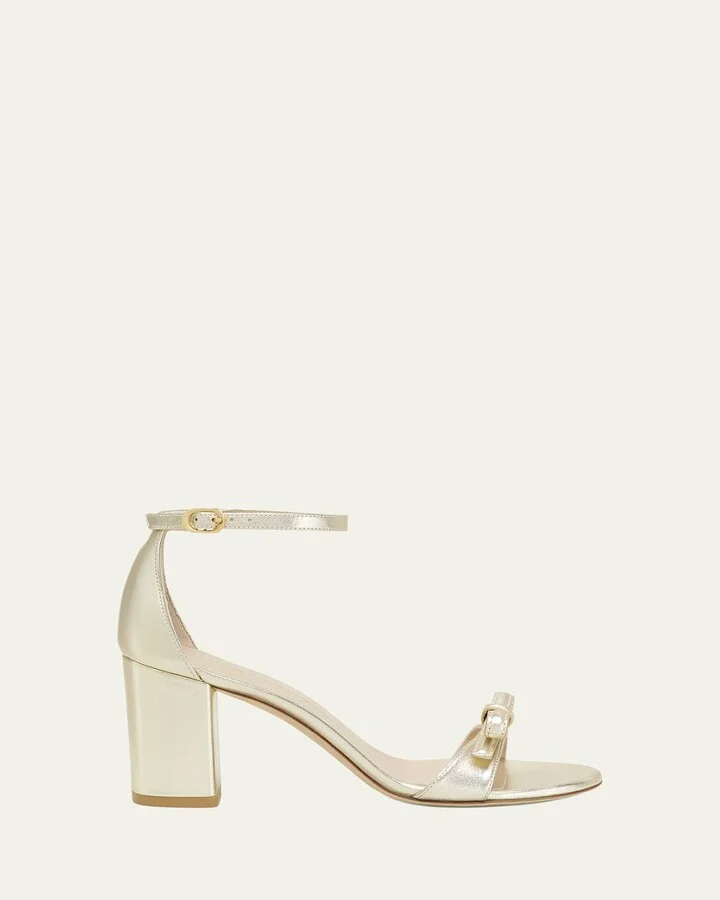 Nudist Felicity Metallic Ankle-Strap Sandals