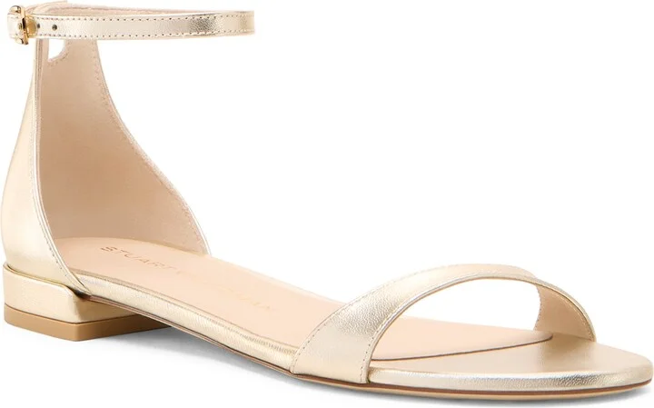 Nudist Flat Ankle Strap Sandal