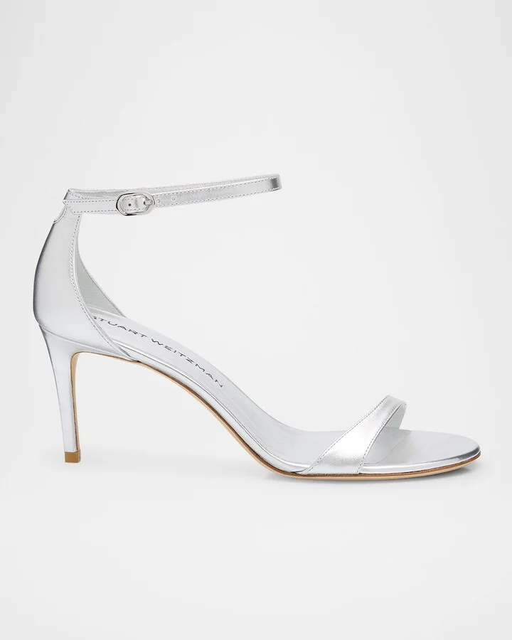 Nudist II Metallic Ankle-Strap Sandals