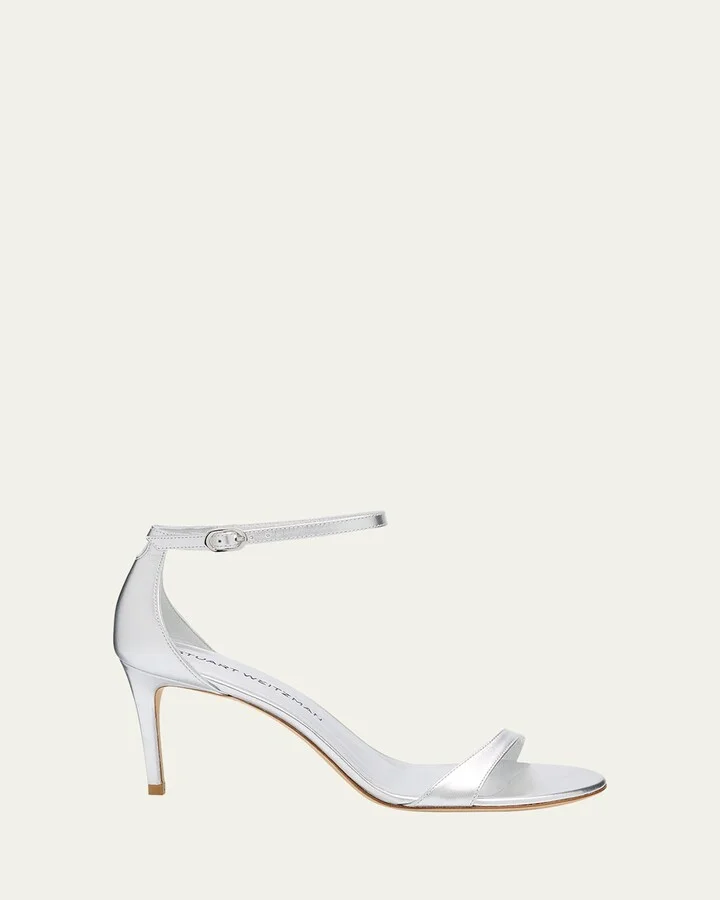 Nudist II Metallic Ankle-Strap Sandals