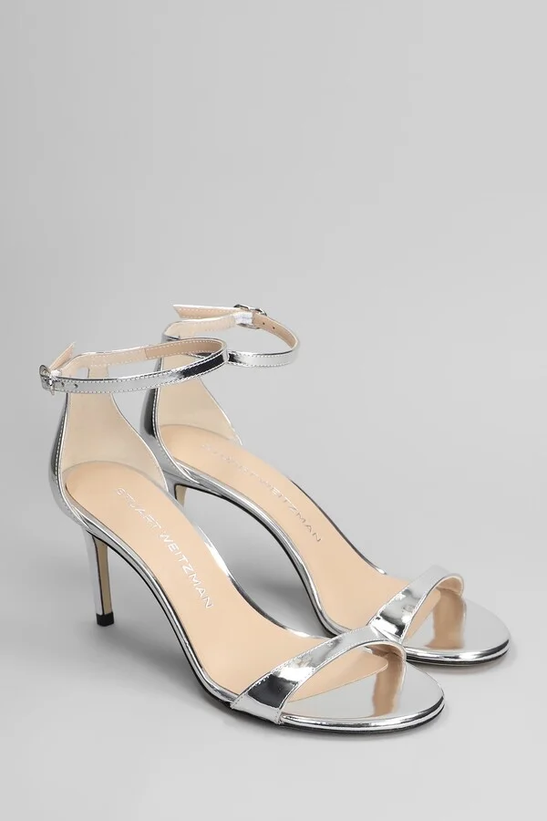 Nudist Ii Sandals In Silver Leather - Image 2