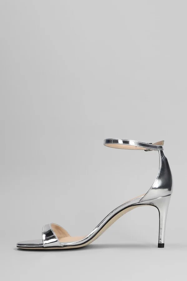 Nudist Ii Sandals In Silver Leather - Image 3