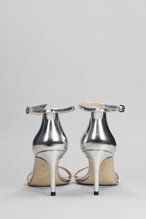 Nudist Ii Sandals In Silver Leather - Image 4