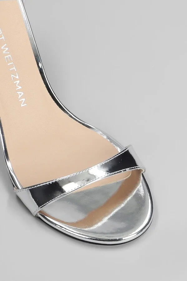 Nudist Ii Sandals In Silver Leather - Image 5
