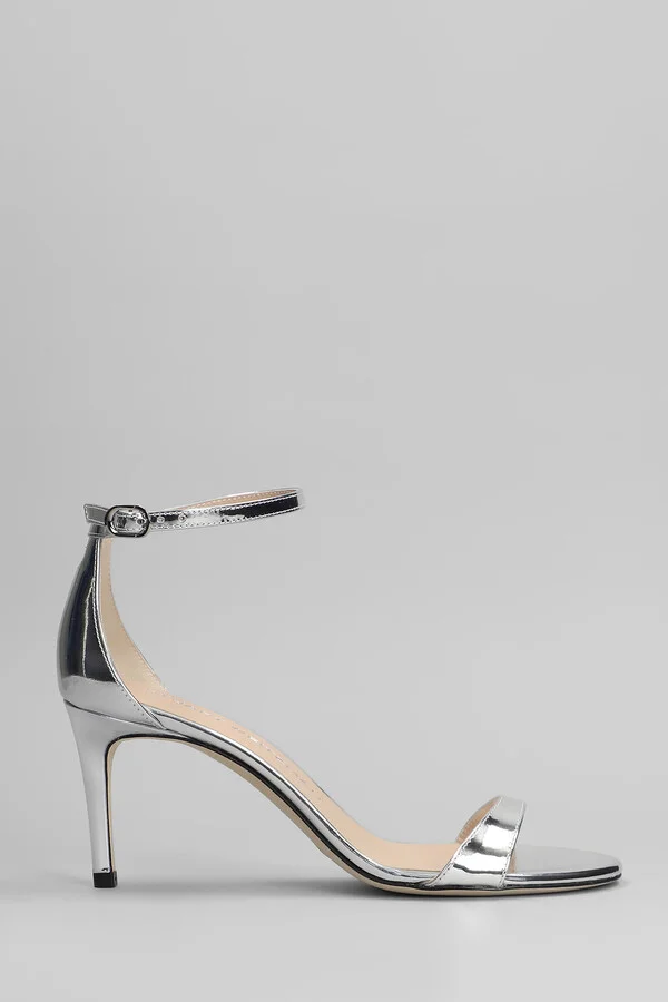 Nudist Ii Sandals In Silver Leather