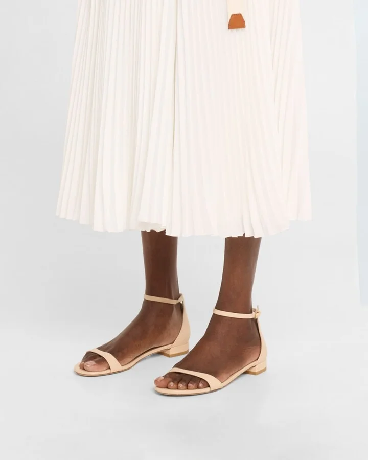 Nudist Leather Ankle-Strap Sandals - Image 3