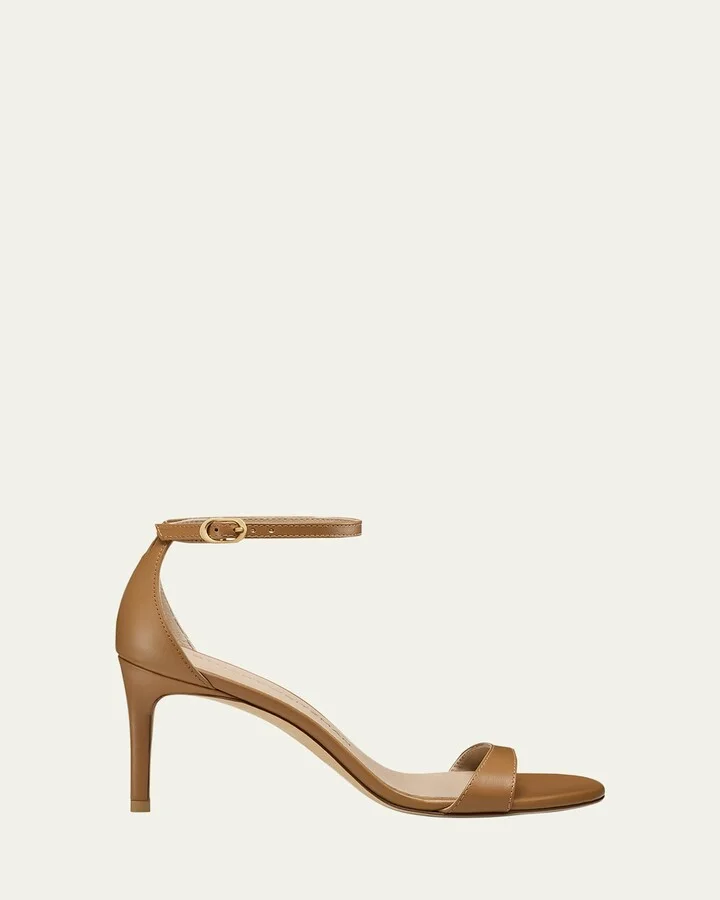 Nudist Leather Ankle-Strap Sandals