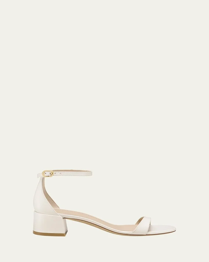 Nudist Leather Ankle-Strap Sandals
