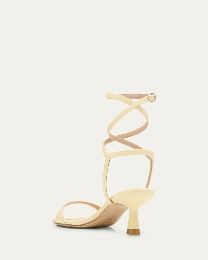 Nudist Leather Ankle-Wrap Sandals - Image 9