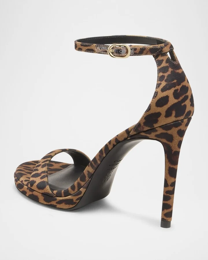 Nudist Leopard Ankle-Strap Platform Sandals - Image 8
