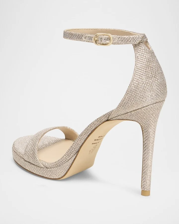 Nudist Metallic Ankle-Strap Platform Sandals - Image 8