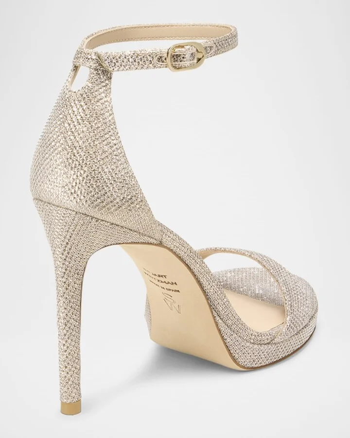 Nudist Metallic Ankle-Strap Platform Sandals - Image 10