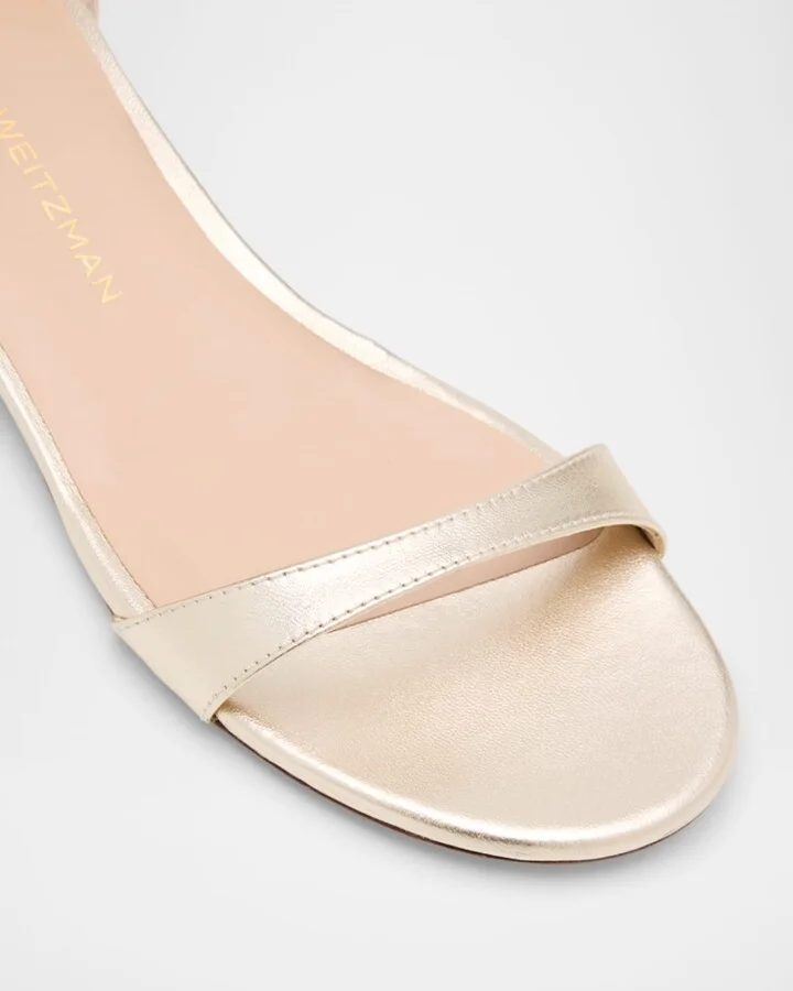 Nudist Metallic Ankle-Strap Sandals - Image 2