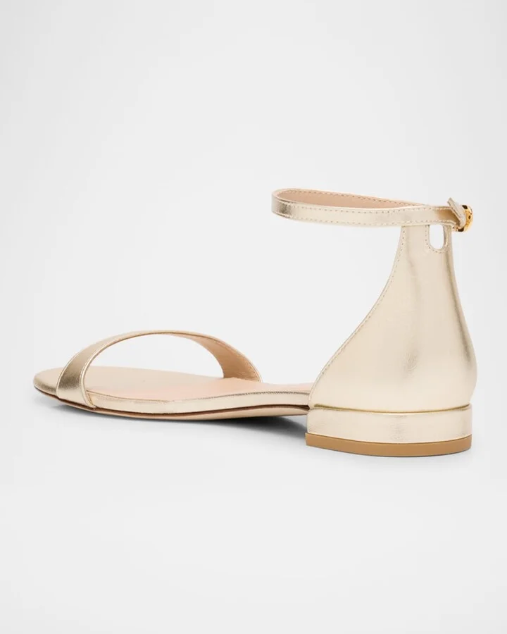 Nudist Metallic Ankle-Strap Sandals - Image 6