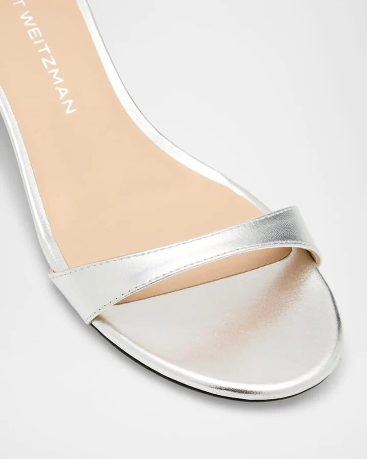 Nudist Metallic Ankle-Strap Sandals - Image 4
