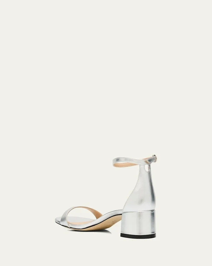 Nudist Metallic Ankle-Strap Sandals - Image 6