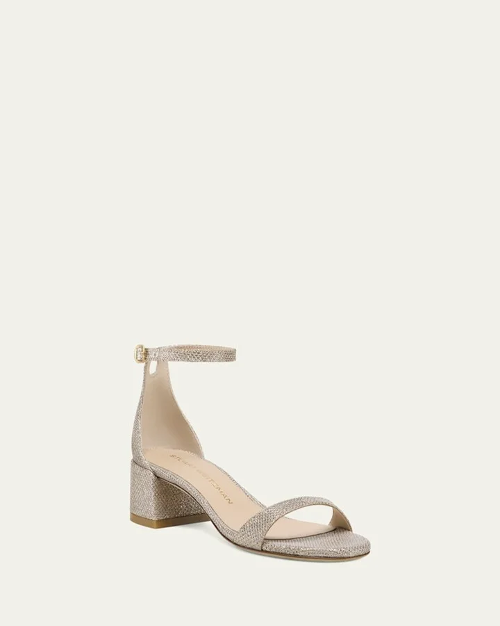 Nudist Metallic Ankle-Strap Sandals - Image 2