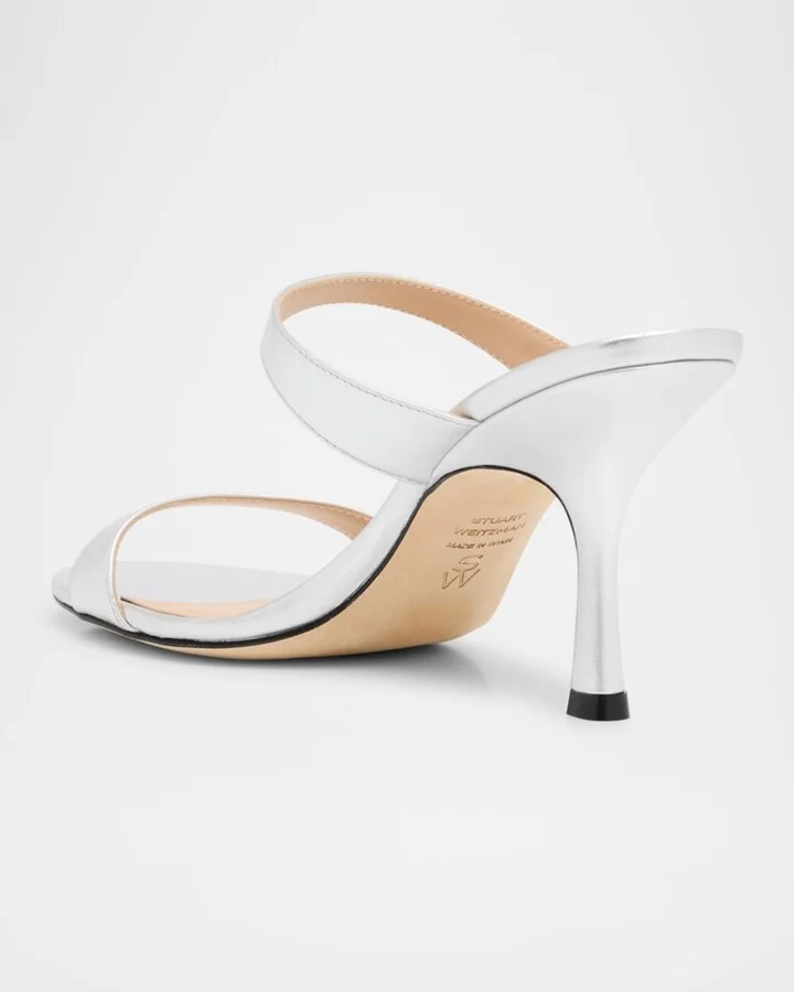 Nudist Metallic Dual-Band Slide Sandals - Image 7