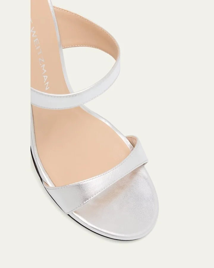 Nudist Metallic Dual-Band Slide Sandals - Image 9