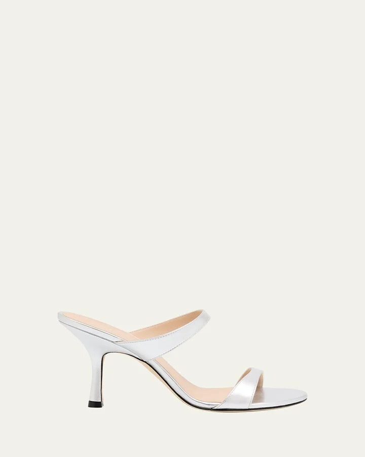 Nudist Metallic Dual-Band Slide Sandals