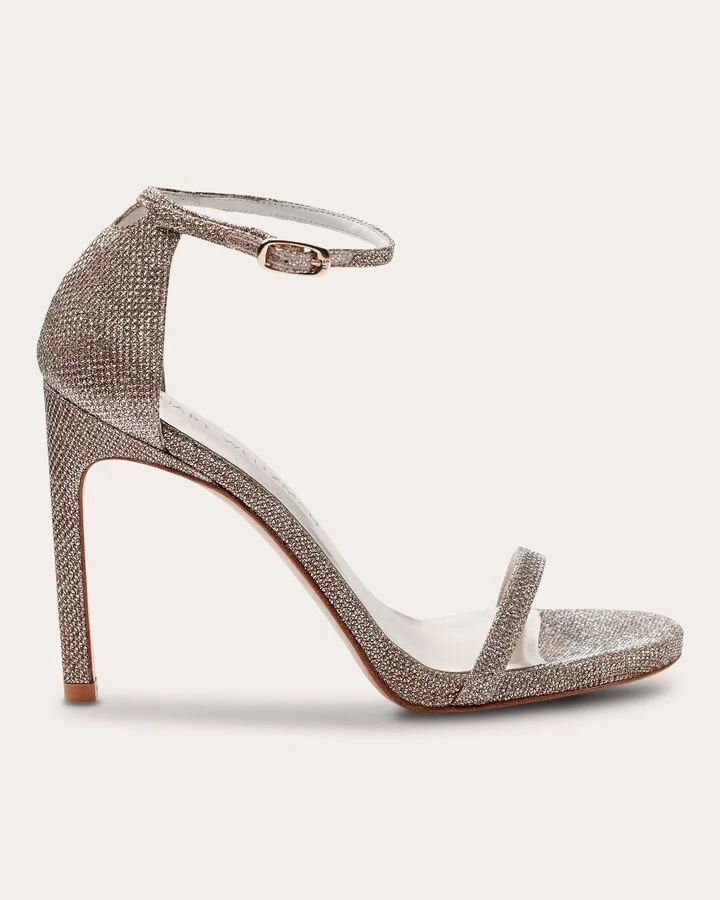 Nudist Metallic-Leather Sandal