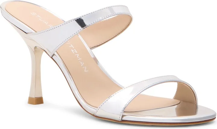 Nudist Metallic Slide Sandal