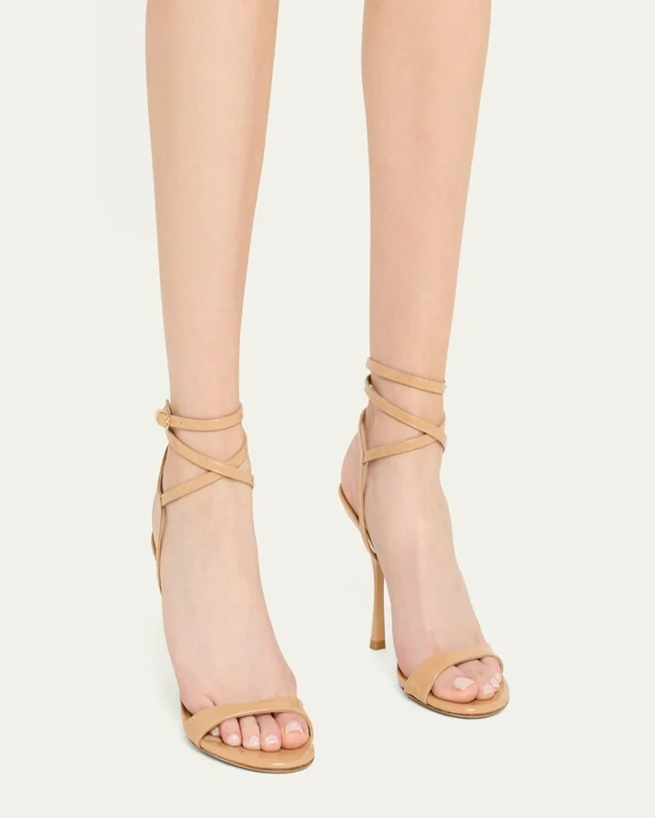 Nudist Patent Ankle-Strap Sandals - Image 3
