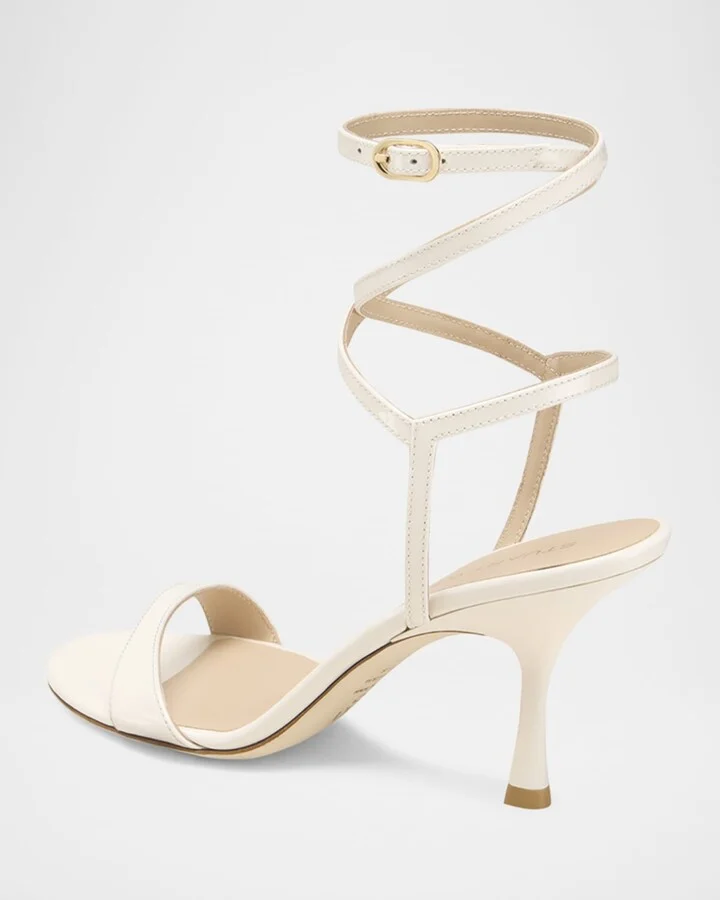 Nudist Patent Leather Ankle-Wrap Sandals - Image 2