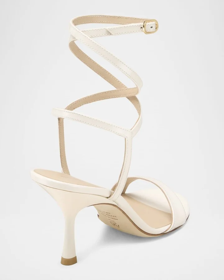 Nudist Patent Leather Ankle-Wrap Sandals - Image 7