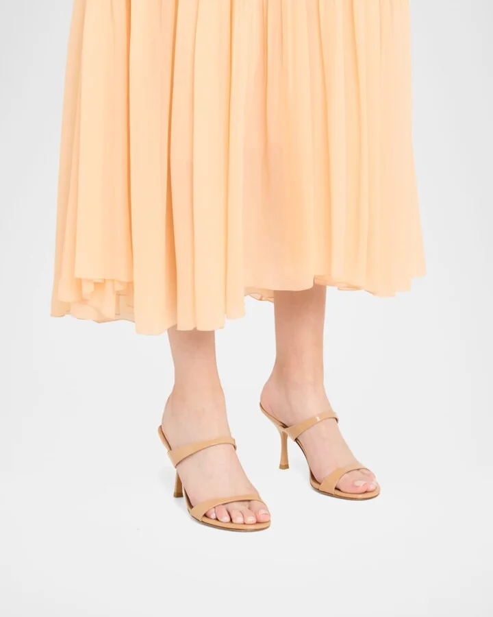 Nudist Patent Leather Dual-Strap Sandals - Image 2