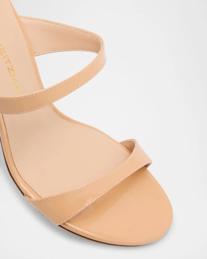 Nudist Patent Leather Dual-Strap Sandals - Image 5