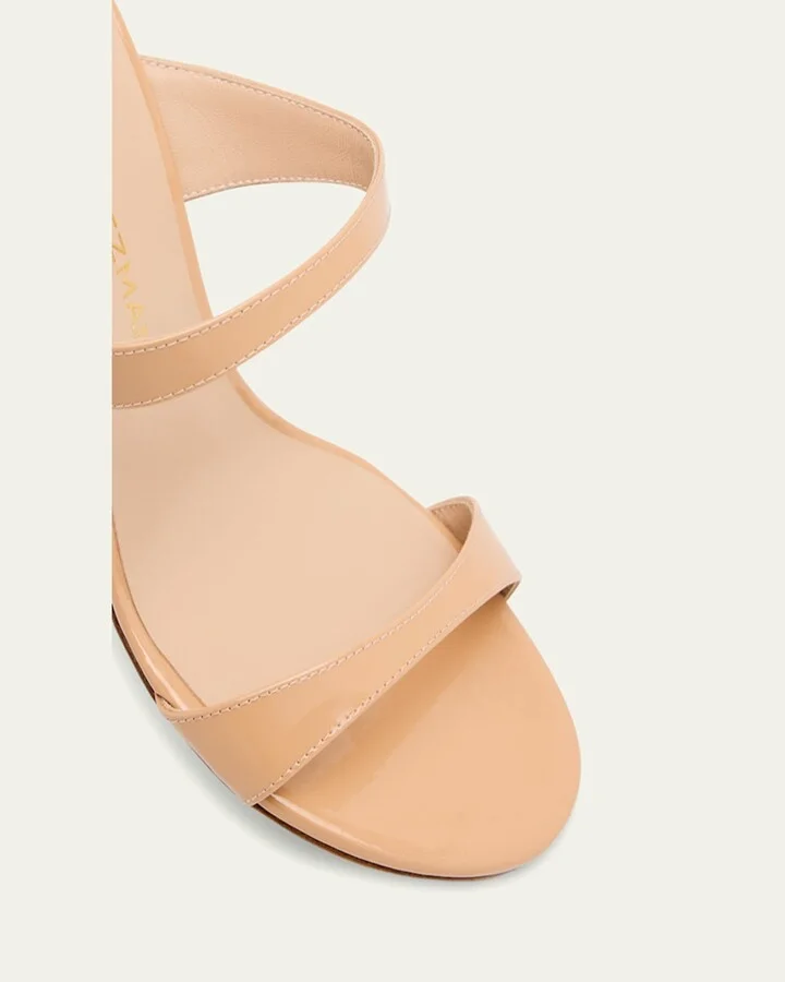 Nudist Patent Leather Dual-Strap Sandals - Image 2