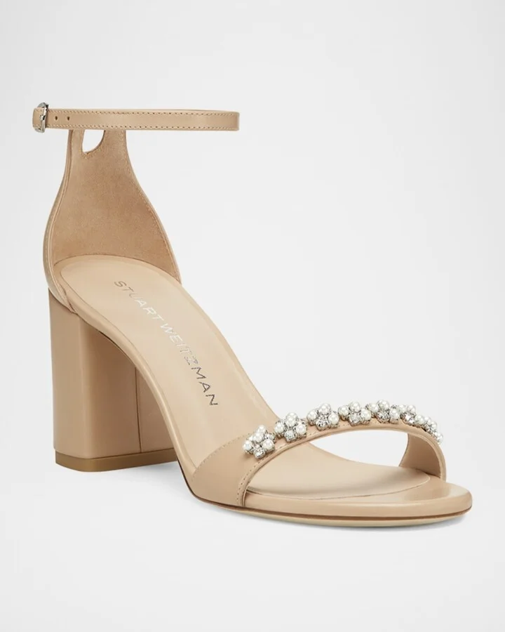Nudist Poppy Embellished Ankle-Strap Sandals - Image 3