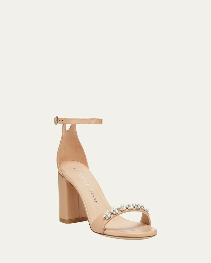 Nudist Poppy Embellished Ankle-Strap Sandals - Image 3