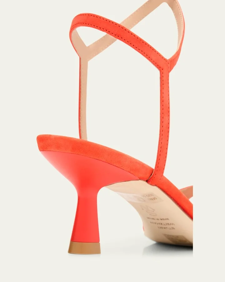 Nudist Suede Ankle-Strap Kitten Sandals - Image 2