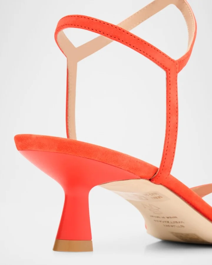Nudist Suede Ankle-Strap Kitten Sandals - Image 5
