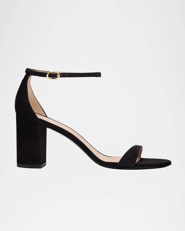 Nudist Suede Ankle-Strap Sandals