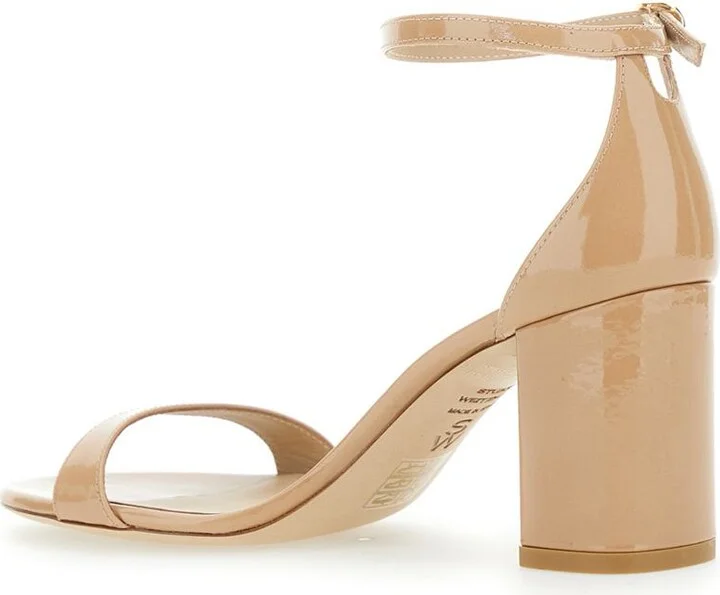 'Nudistarc' Beige Sandals With High Block Heel In Leather Woman - Image 3