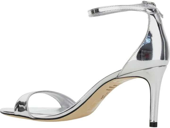 'Nudistarc' Metallic Sandals With High Block Heel In Patent Leather Woman - Image 3